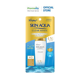 Kem chống nắng dưỡng da trắng mượt Sunplay Skin Aqua Clear White (25g)